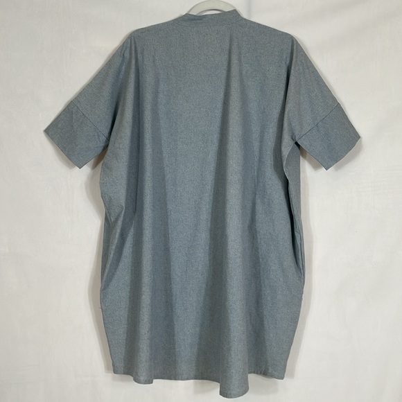 LAUDE THE LABEL Oversized Shirt Dress Chambray Size S/M Relaxed EUC - Picture 6 of 12